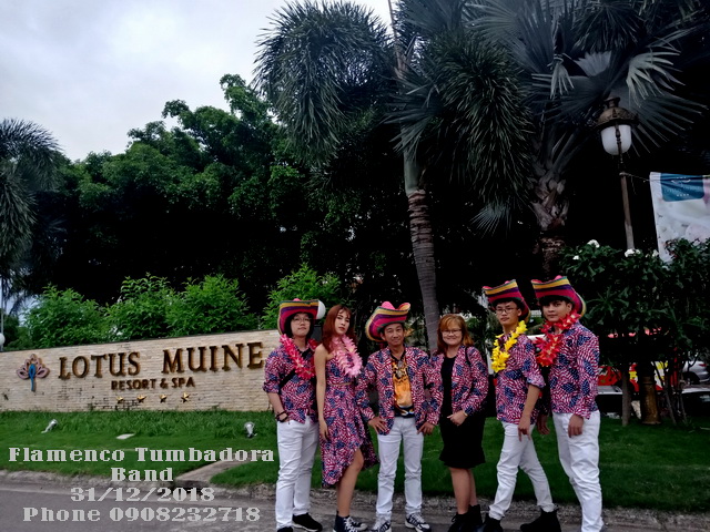 Ban Nhac Flamenco Tumbadora Lotus Mui Ne Resort Countdown Party 2018